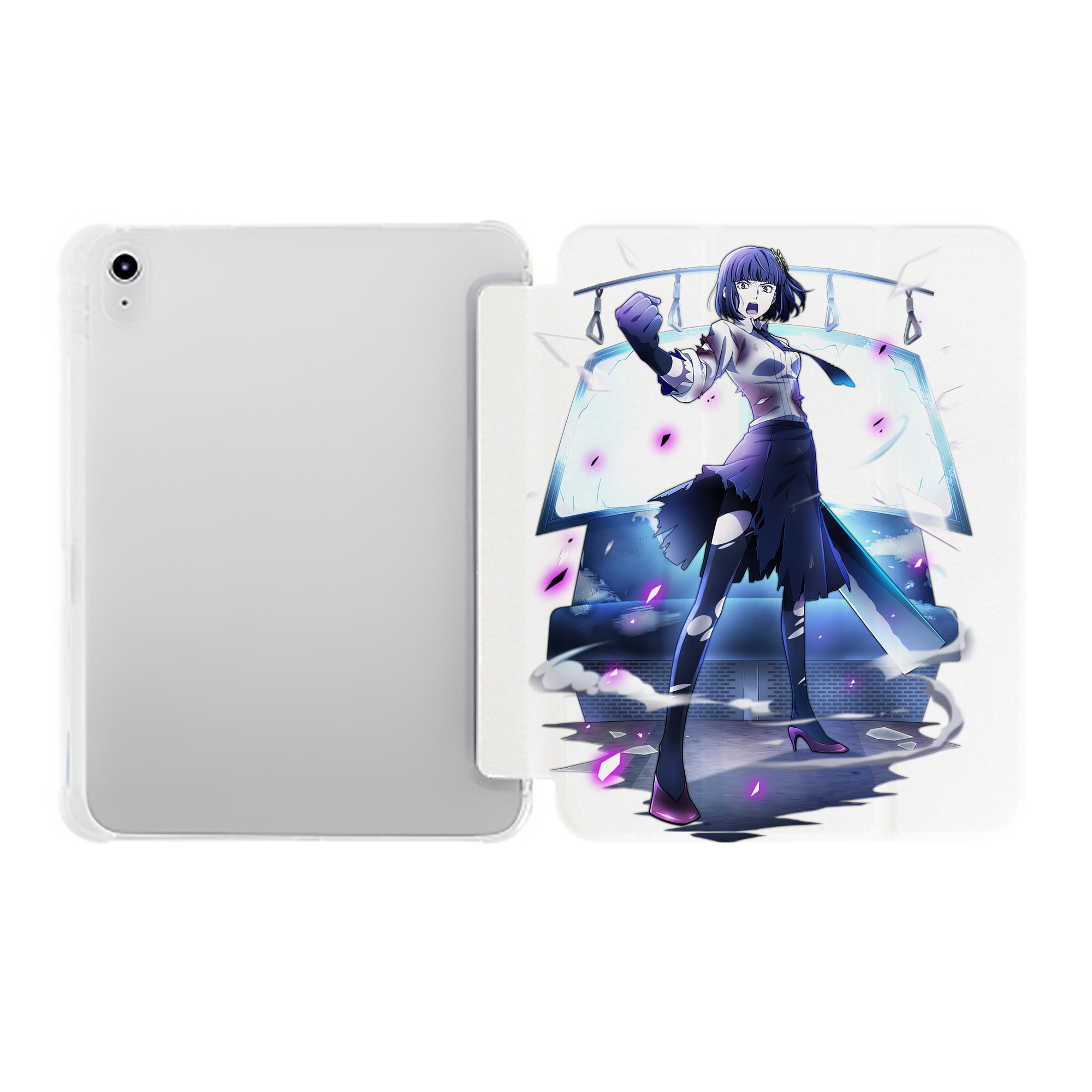 （画像用） 文豪ストレイドッグス Bungo Stray Dogs IPad ケース ペン収納付き 三つ折りスタンド PUレザー×シリコン 対応機種9.5/10.5/10.9インチ